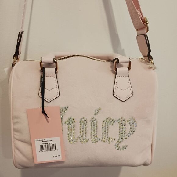 Juicy Couture Velour Powder Blush Obsesion Satchel - Picture 1 of 8